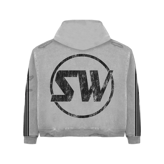 STOP WAITING GREY TRACK HOODIE