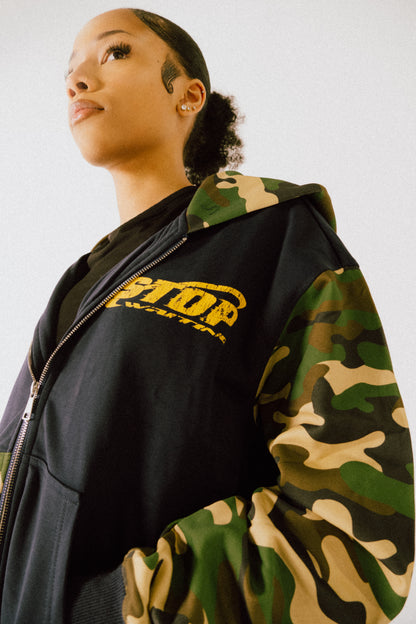 CAMO VERSE NAVY HOODIE