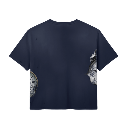 VINTAGE CLOCK TEE (NAVY)