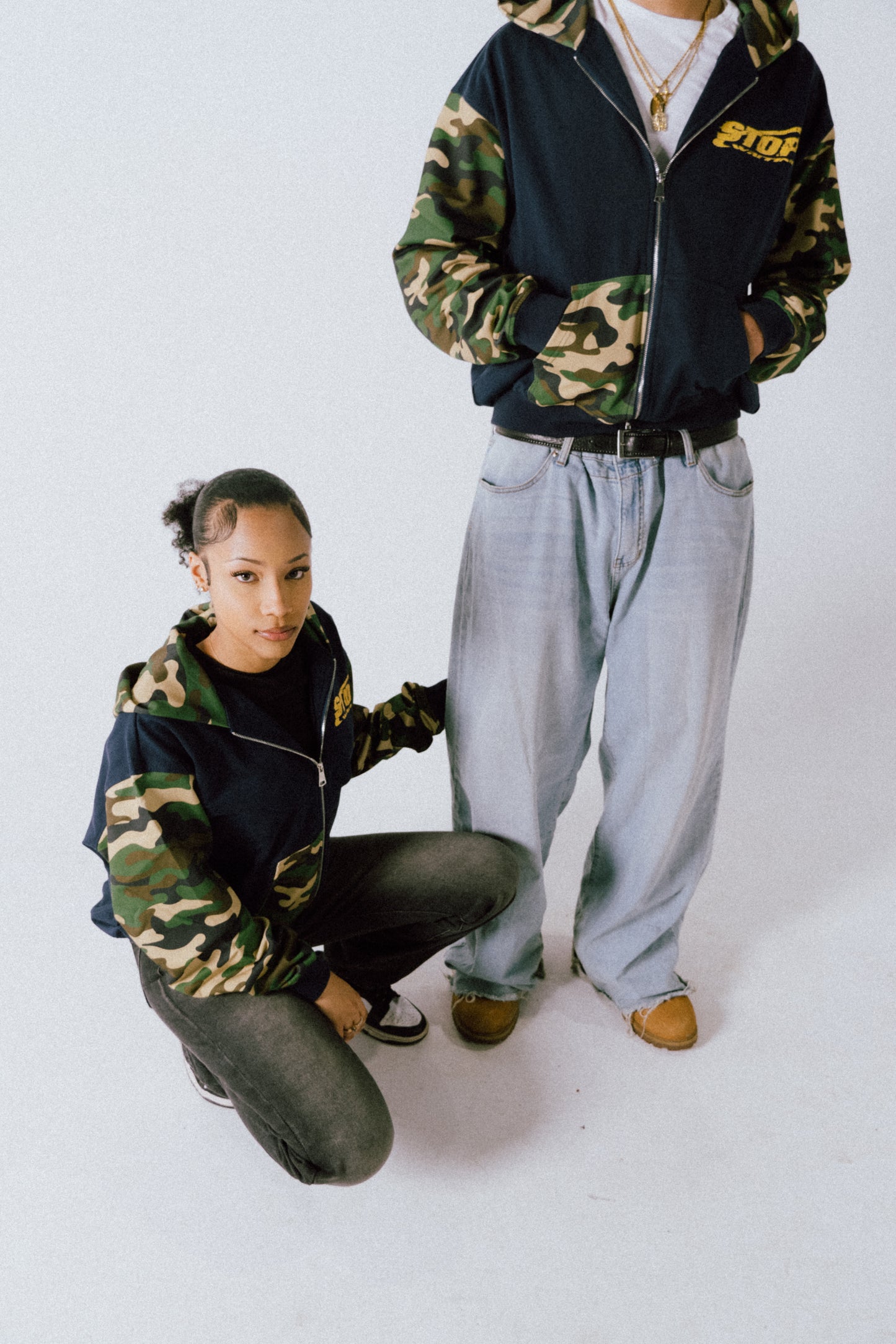 CAMO VERSE NAVY HOODIE