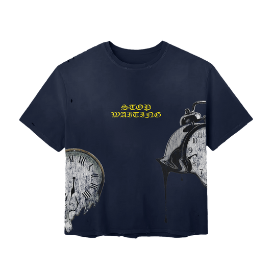 VINTAGE CLOCK TEE (NAVY)