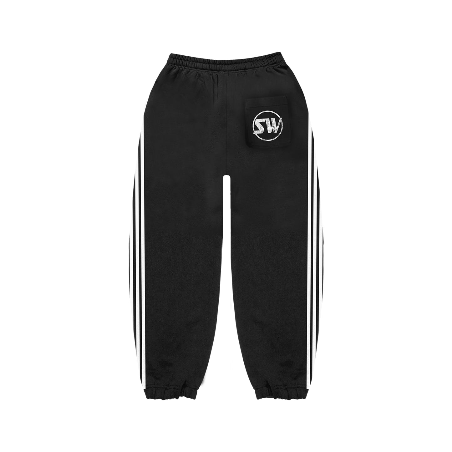 STOP WAITING BLACK TRACK PANTS