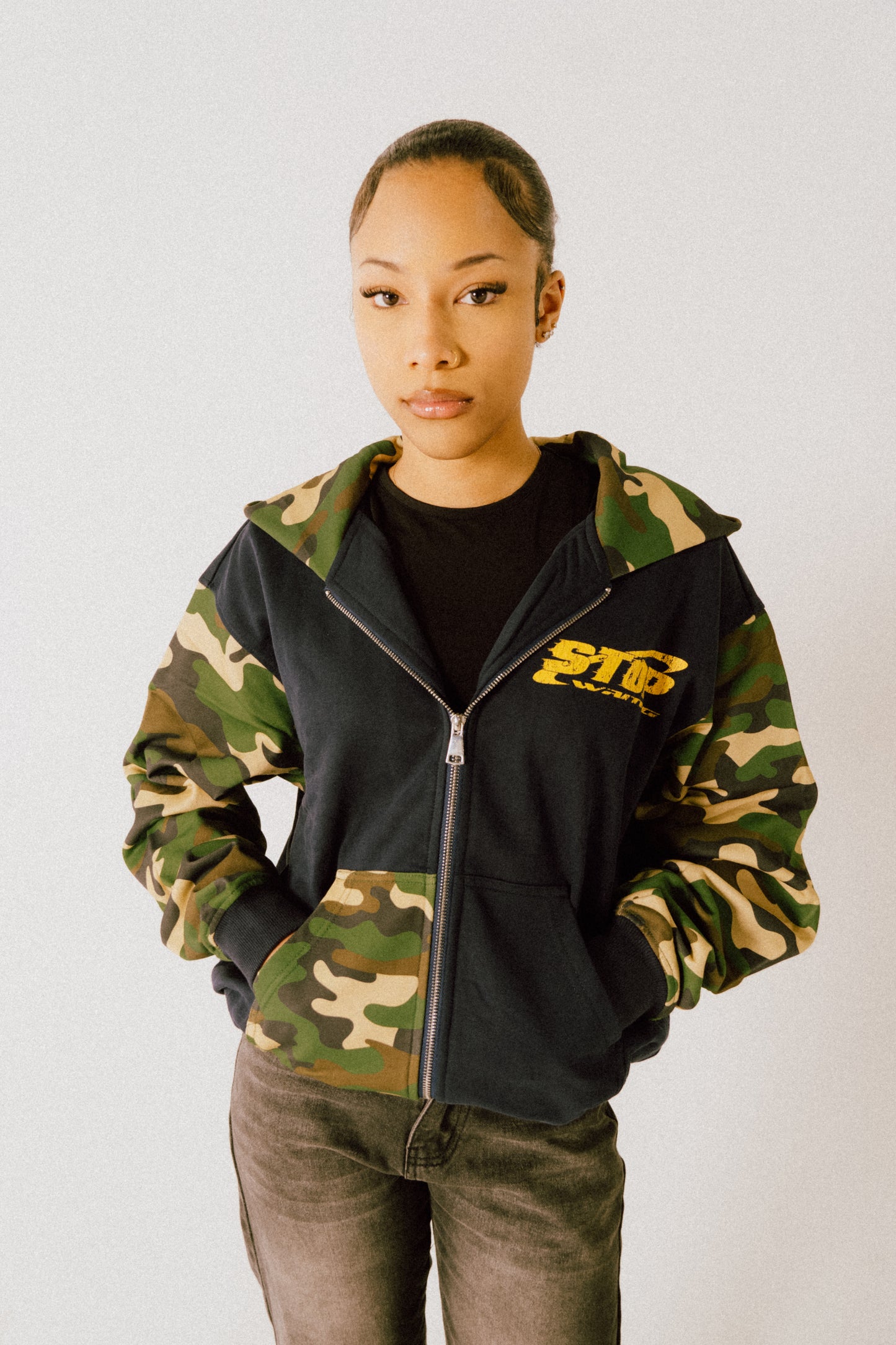 CAMO VERSE NAVY HOODIE