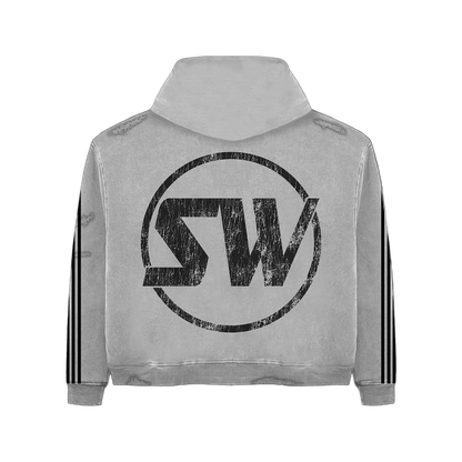 STOP WAITING GREY TRACK HOODIE