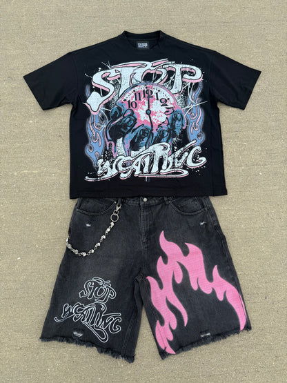 TIME UP FLAME JORTS