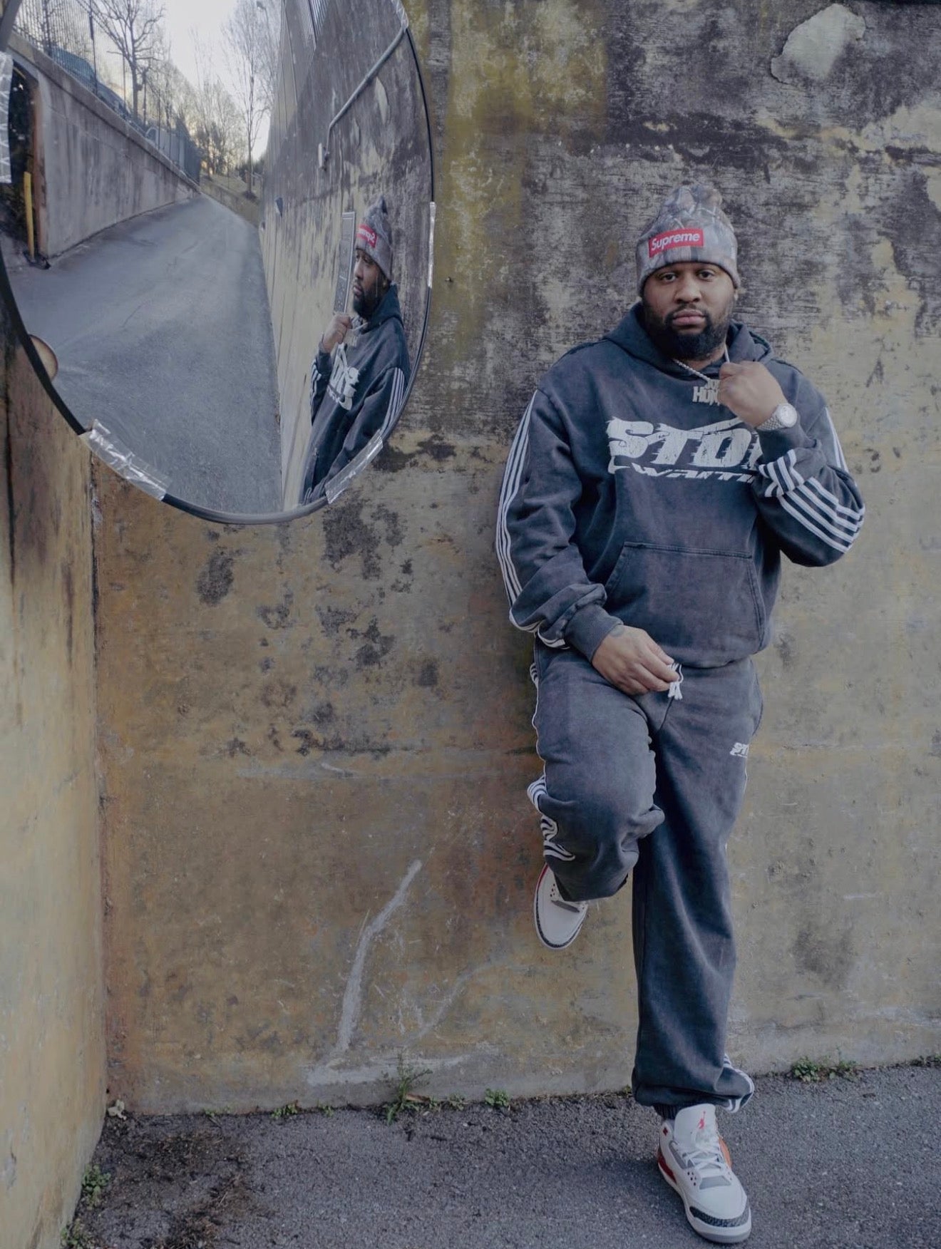 STOP WAITING BLACK TRACK HOODIE