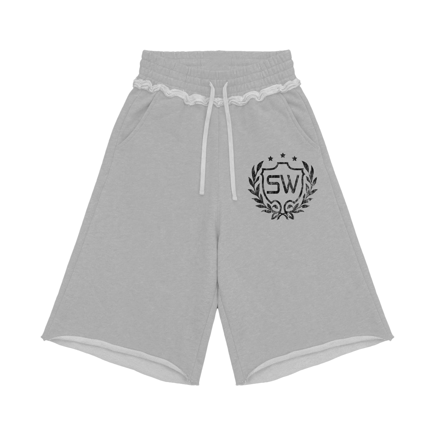 VARSITY GREY SWEATSHORT